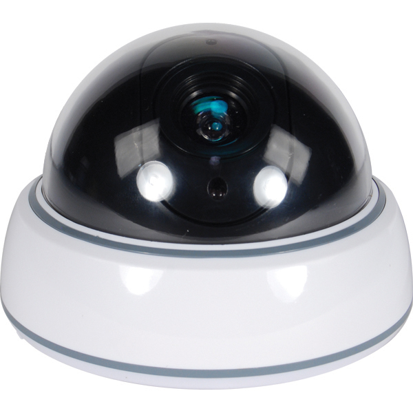 Dummy Dome Camera with Flashing LED and White Body