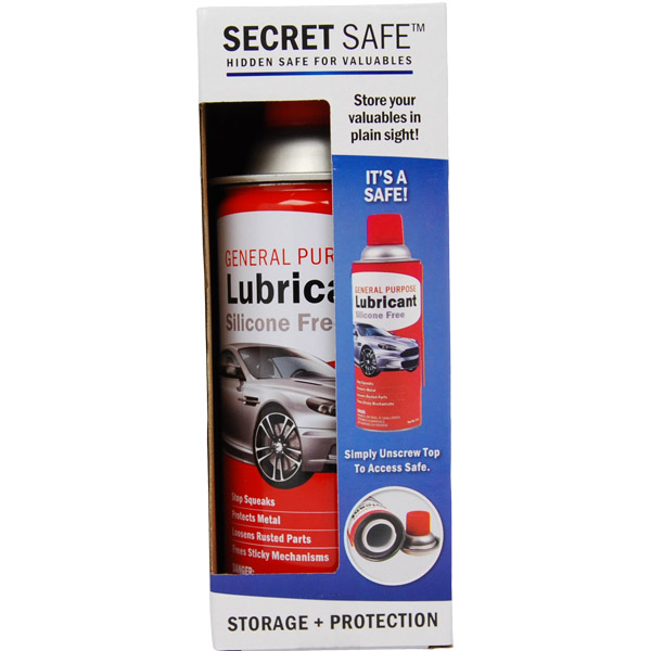 Hidden Safe in Lubricant Can Packaging