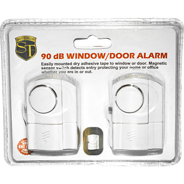 90dB Magnetic Door and Window Alarm 2 Pack in Packaging